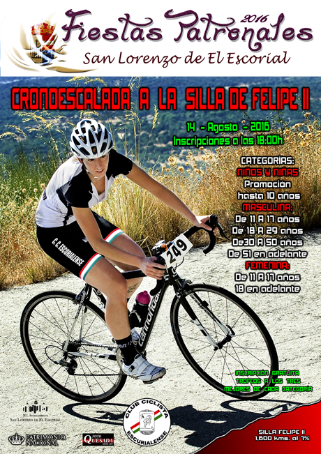 Cartel de la cronoescalada a la Silla de Felipe II 2016