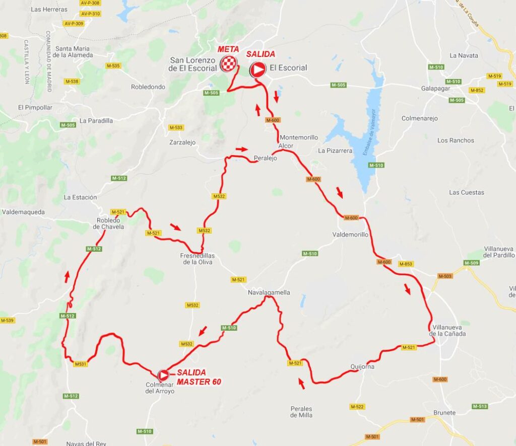 Mapa del recorrido del Memorial David Montenegro